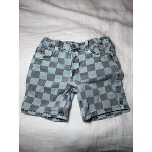 Zara boys checkered jean shorts